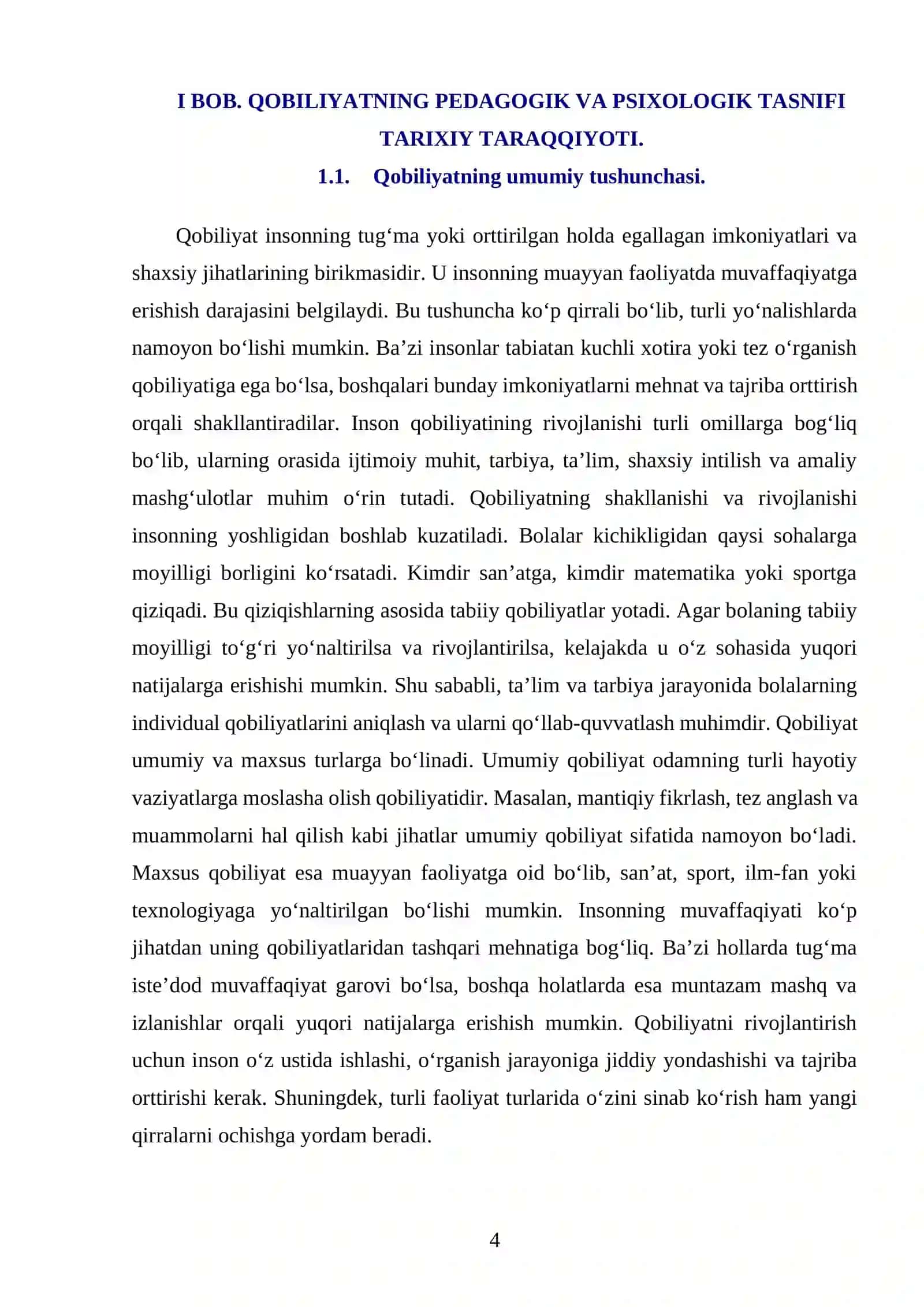 QOBILIYATNING PEDAGOGIK VA PSIXOLOGIK TASNIFI 4