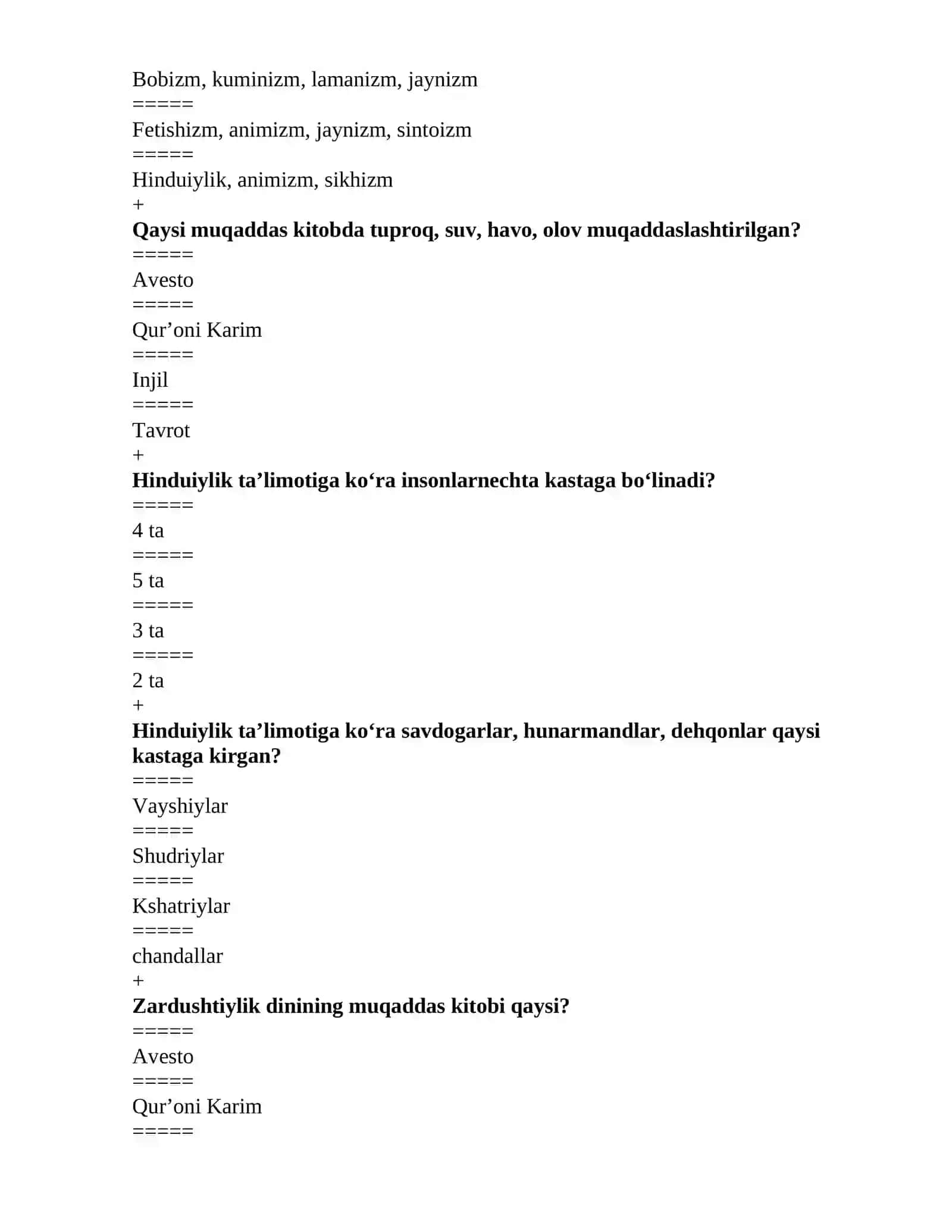 Test Dinshunoslik 4