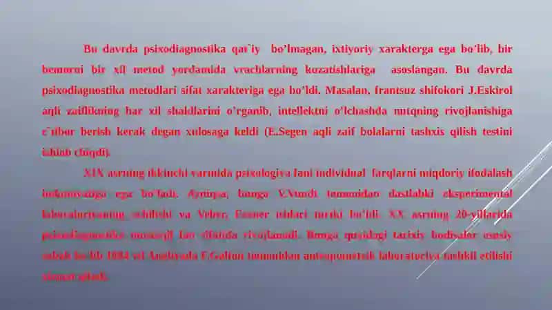 Psixodiagnostika tarixi 4