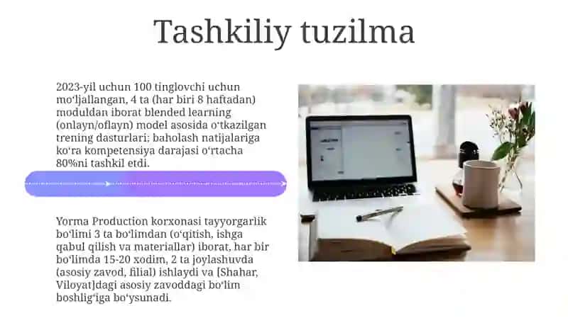 Yorma ishlab chiqarish korxonasi tayyorlov boʻlimi ishini oʻrganish 4