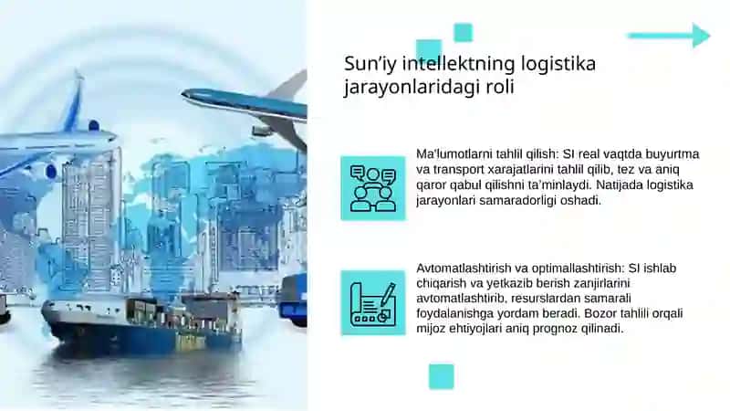 Sun’iy intellekt asosida logistika boshqaruvi 4