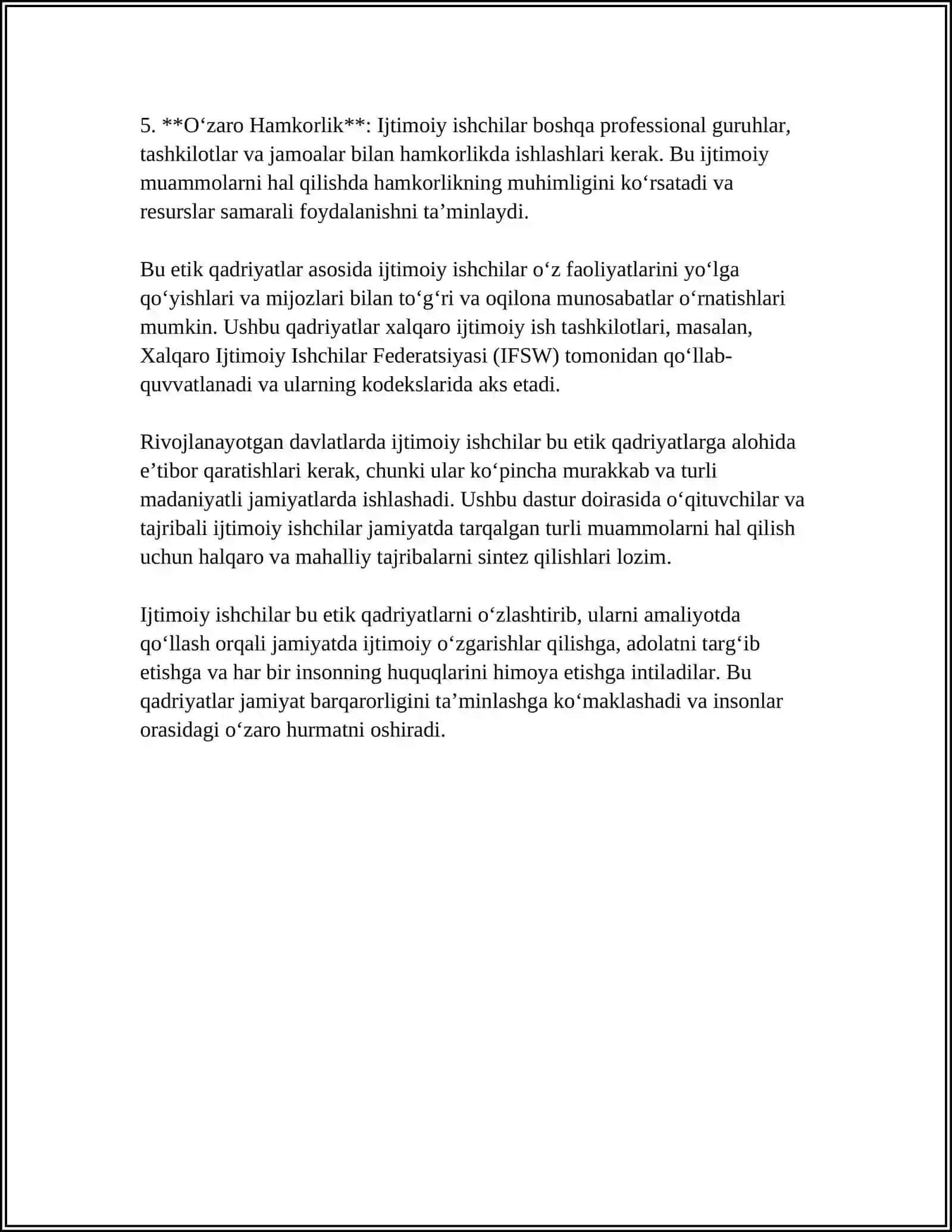 IJTIMOIY ISHCHINING ETIK PROFESSIONAL QADRIYATLAR AMALIYOTI ASOSI SIFATIDA 4