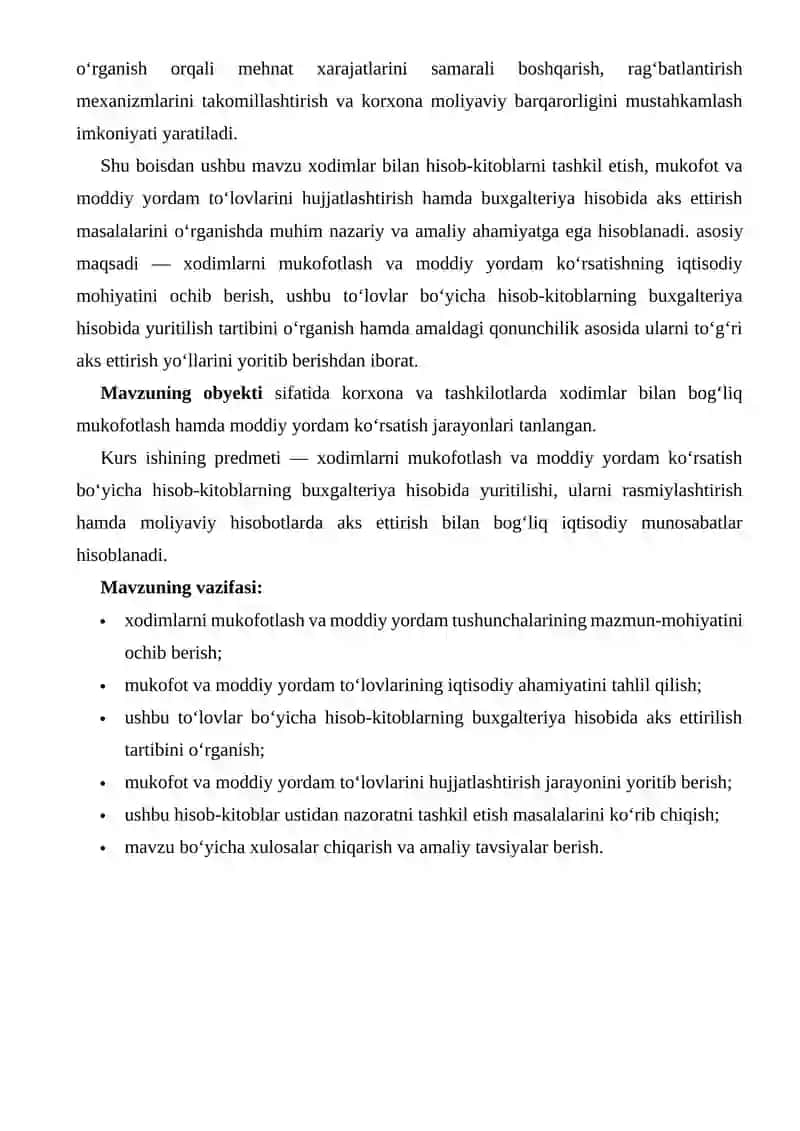 Xodimlarni mukofotlash va moddiy yordam koʻrsatish boʻyicha hisob-kitoblar hisobi 4