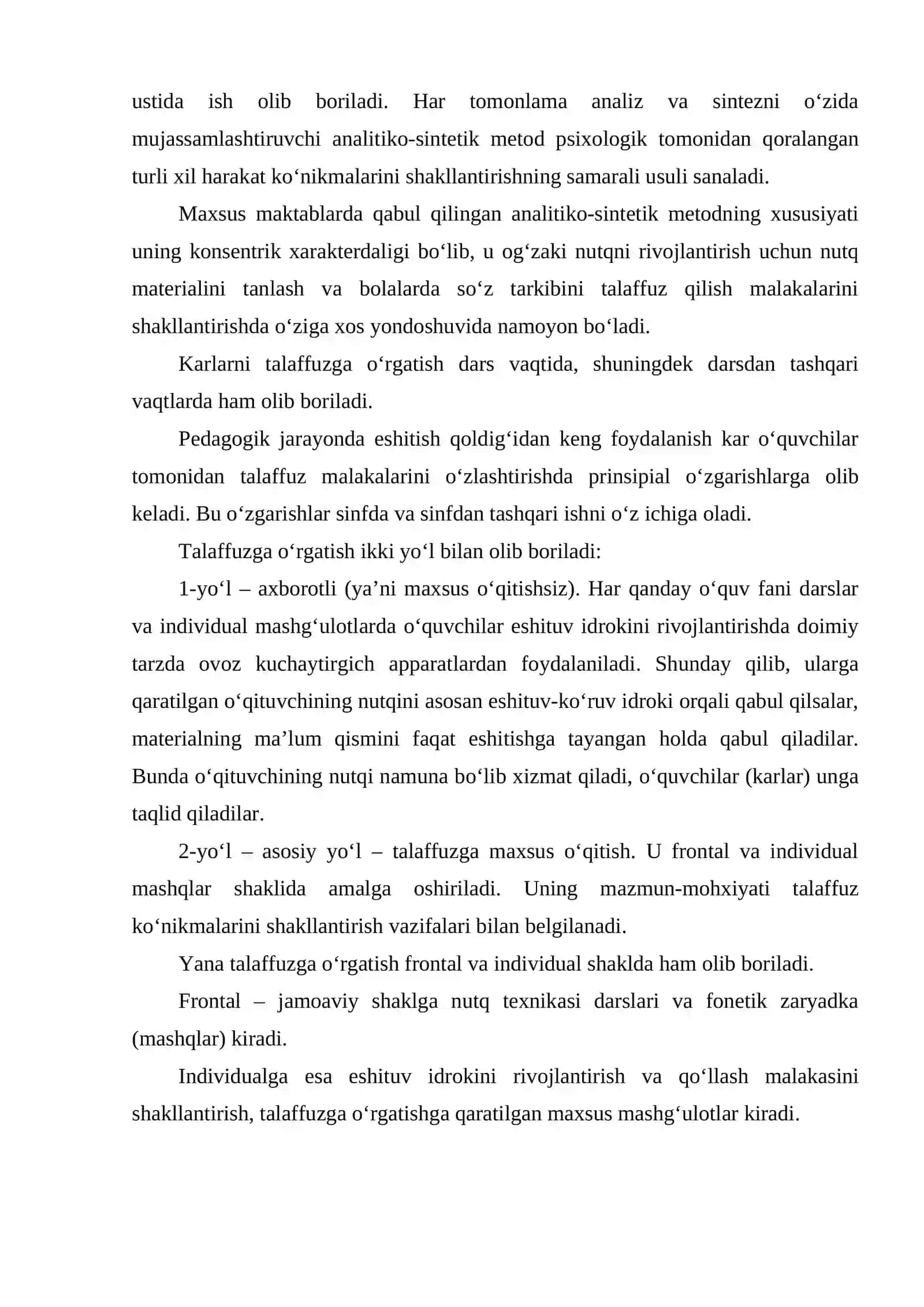 Karlarni og`zaki nutqqa o`rgatishning umumiy asoslari 4