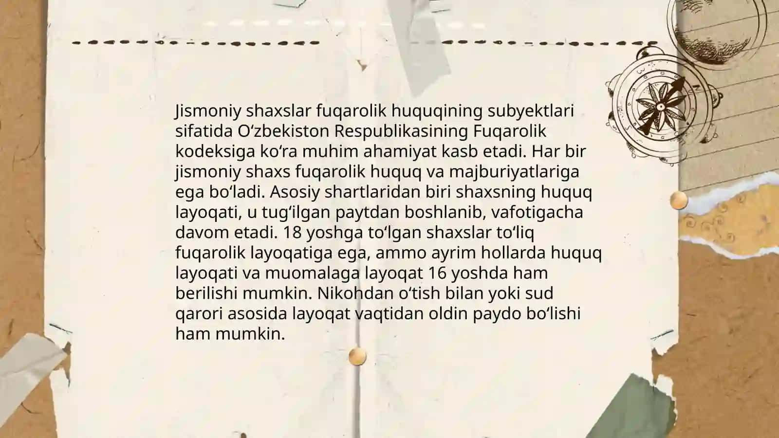 Fuqarolik huquqi subyekti va obyekti 4