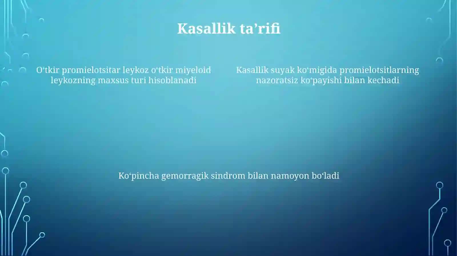 O‘tkir promielostitar leykoz 4