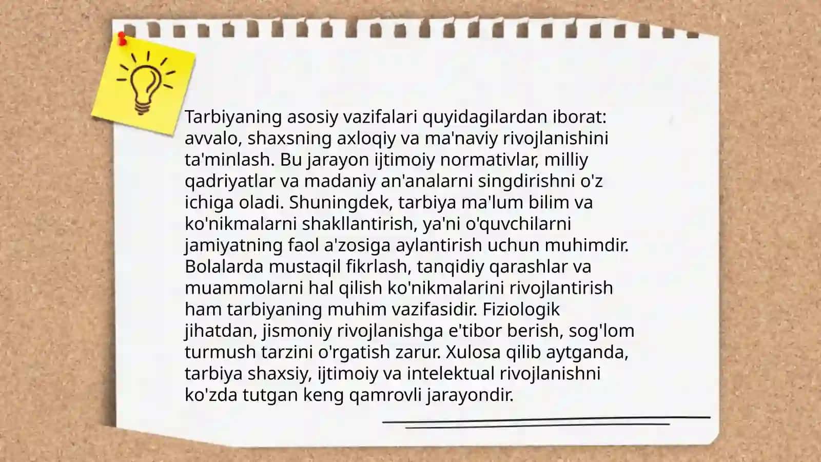 TARBIYA. TARBIYANING MAQSAD VA VAZIFALARI 4