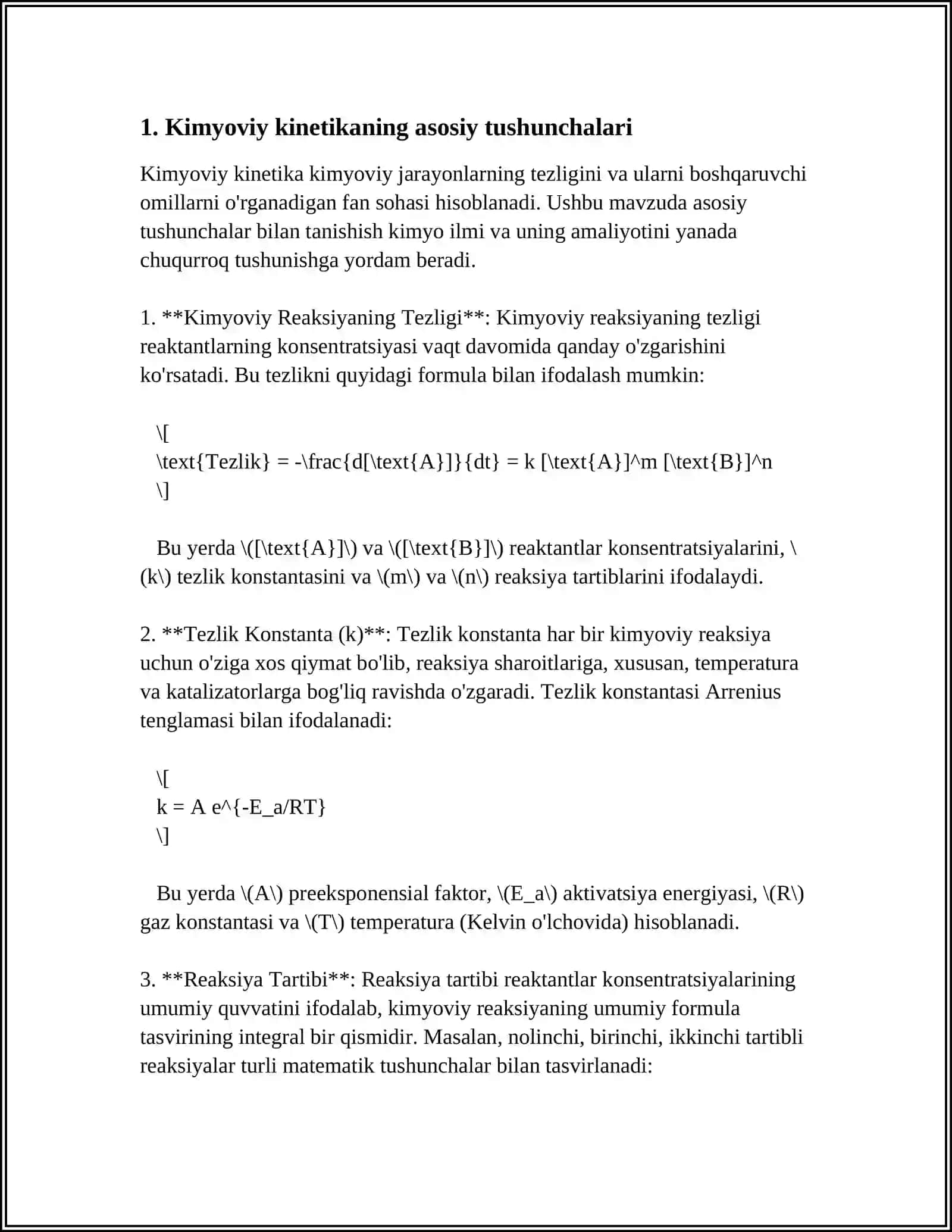 KIMYOVIY KINETIKA 4