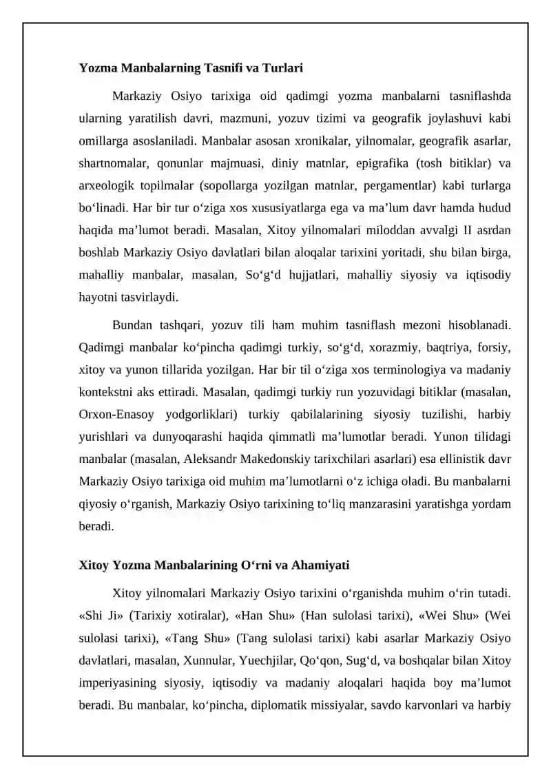 Oʻrta Osiyo tarixiga oid qadimgi yozma manbalar 4