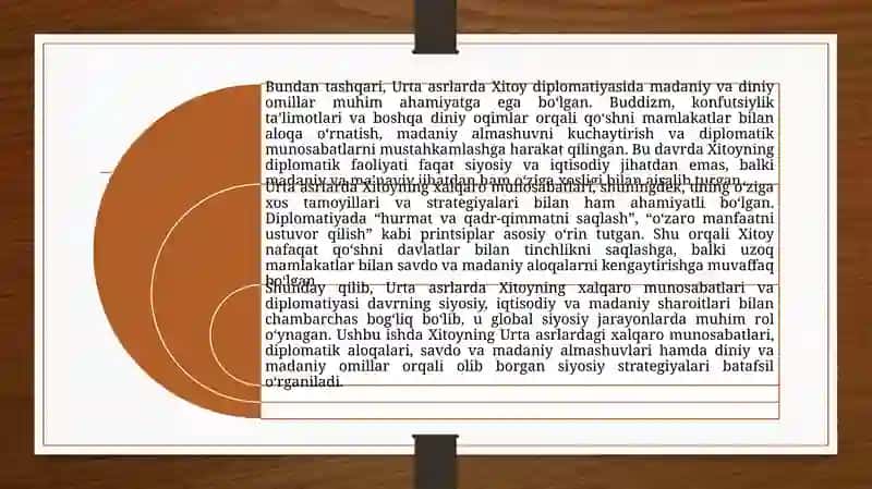 O’rta asrlarda Xitoyda xalqaro munosabatlar va diplomatiya 4
