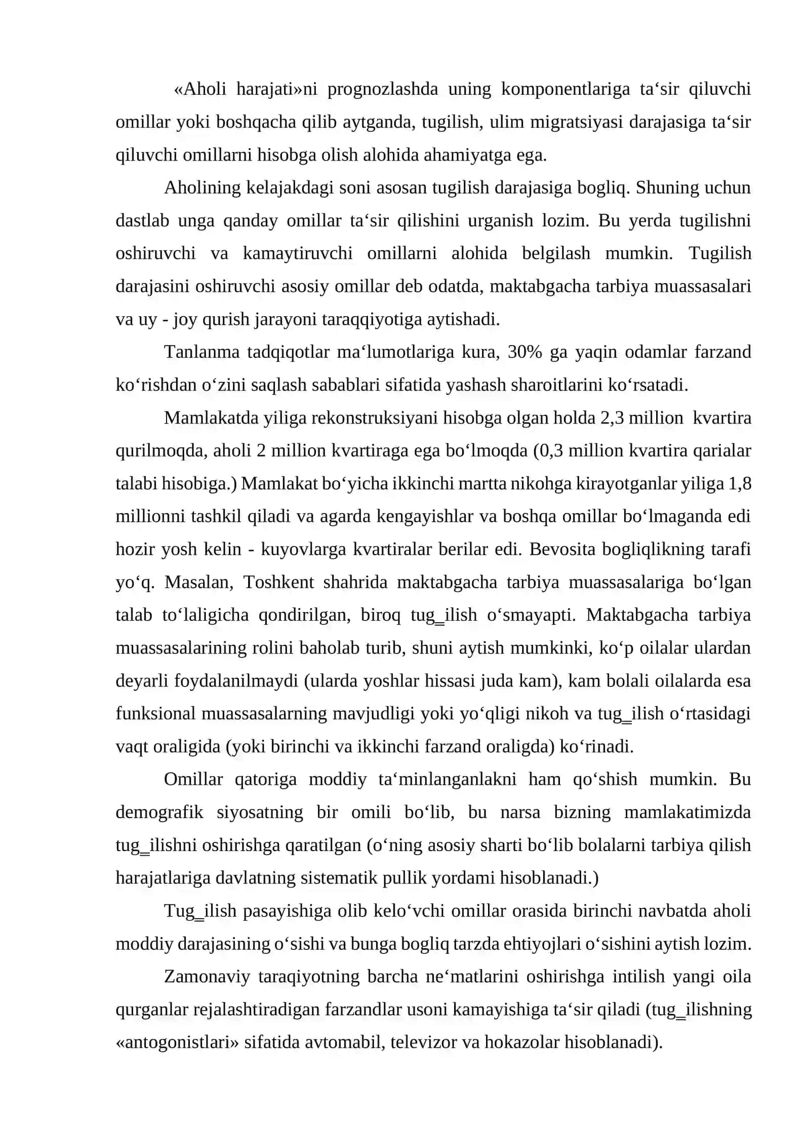 Demografik prognozlash 4