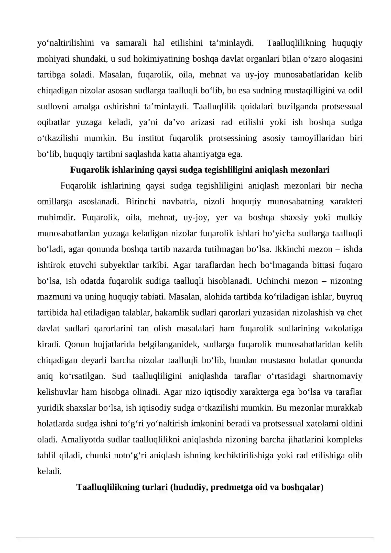 Taalluqlilikni sudlovlilikdan farqi 4
