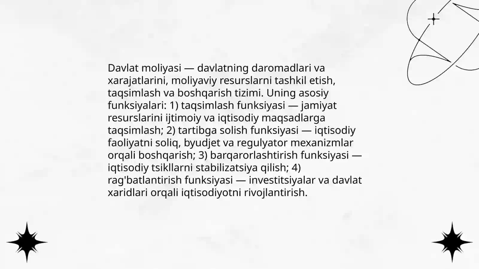 Moliya tizimi va Moliyaviy siyosat 4