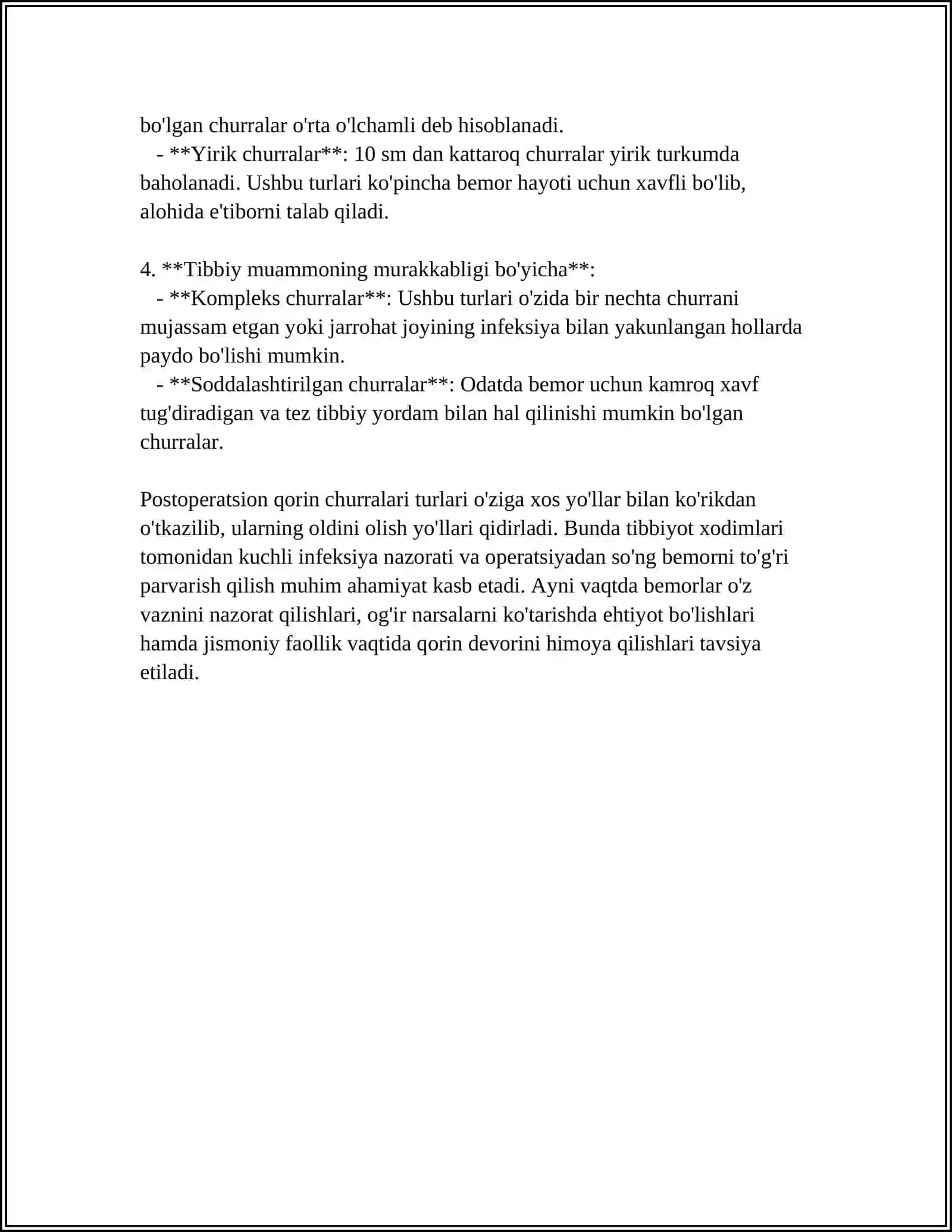OPERATSIYADAN KEYINGI QORIN CHURRALARI OPERATIV XIRURGIYASI BOLALARDA CHURRA KESISH TURLARI 4