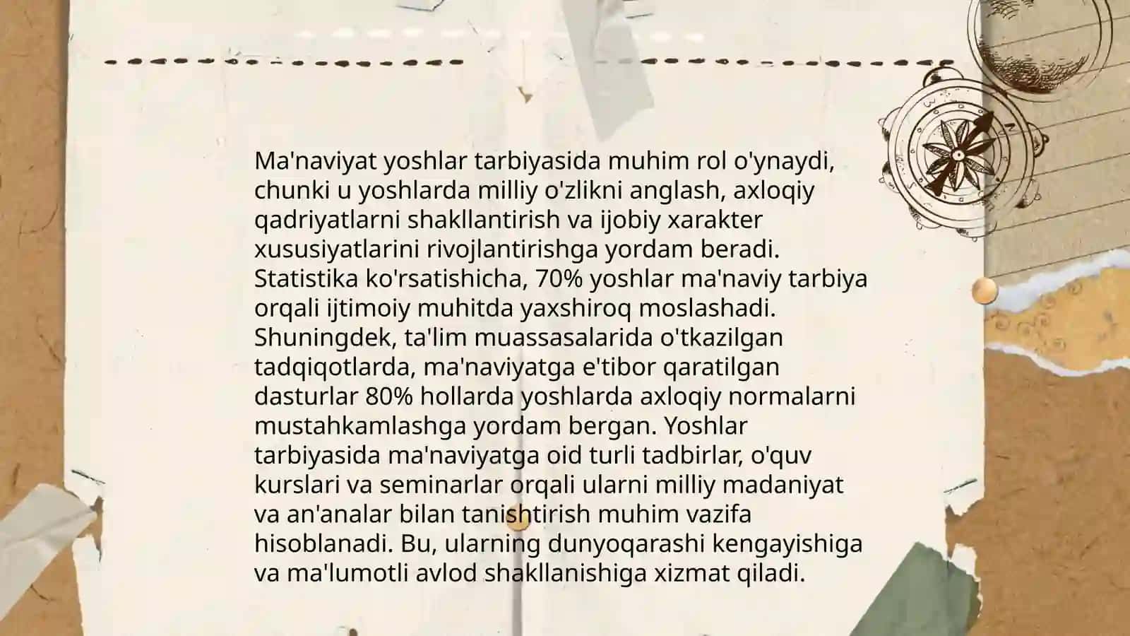 Yangi Oʻzbekistonda amalga oshirilayotgan ma'naviy o'zgarishlar va Mustaqillik yillarida qishloq xo'jaligi va sanoat sohasidagi o'zgarishlar 4