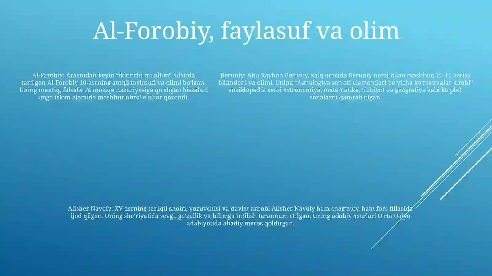 Beruniy, Farobiy, Alisher Navoiy Tilshunos Olim 4