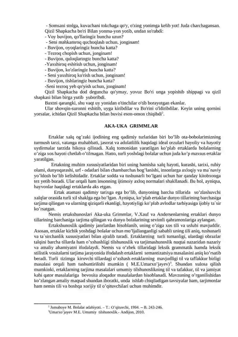 CHET EL BOLALAR ADABIYOTI 4