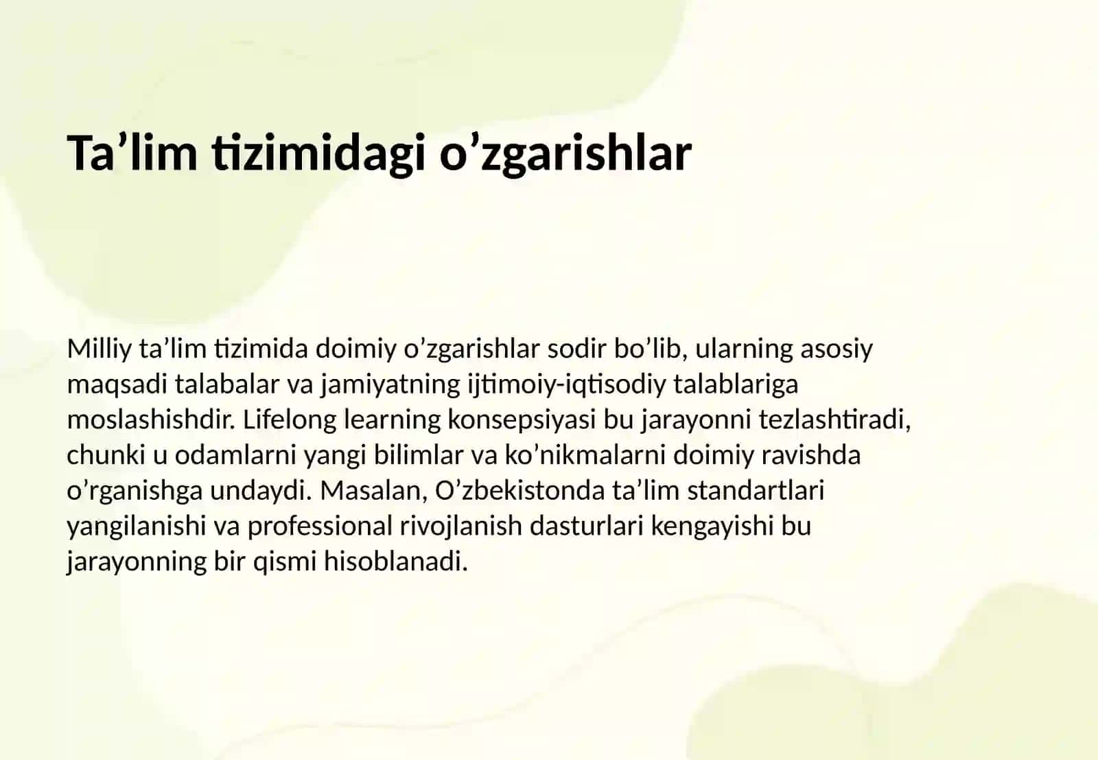 Lifelong learning konsepsiyasining milliy ta’lim tizimiga integratsiyasi 4
