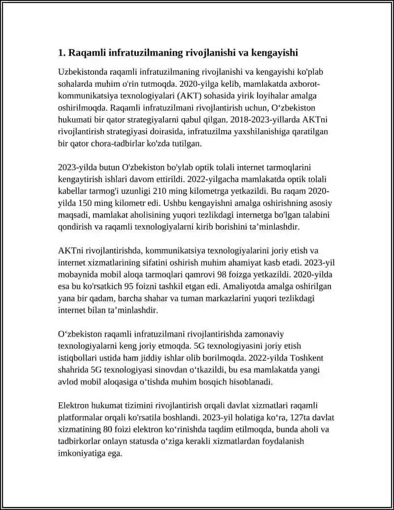 AXBOROT TEXNOLOGIYALARI O‘ZBEKISTONDAGI RIVOJLANISHI 4