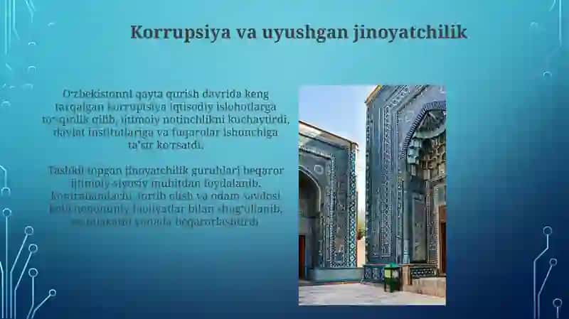 Oʻzbekistondagi ijtimoiy-siyosiy vaziyat 4