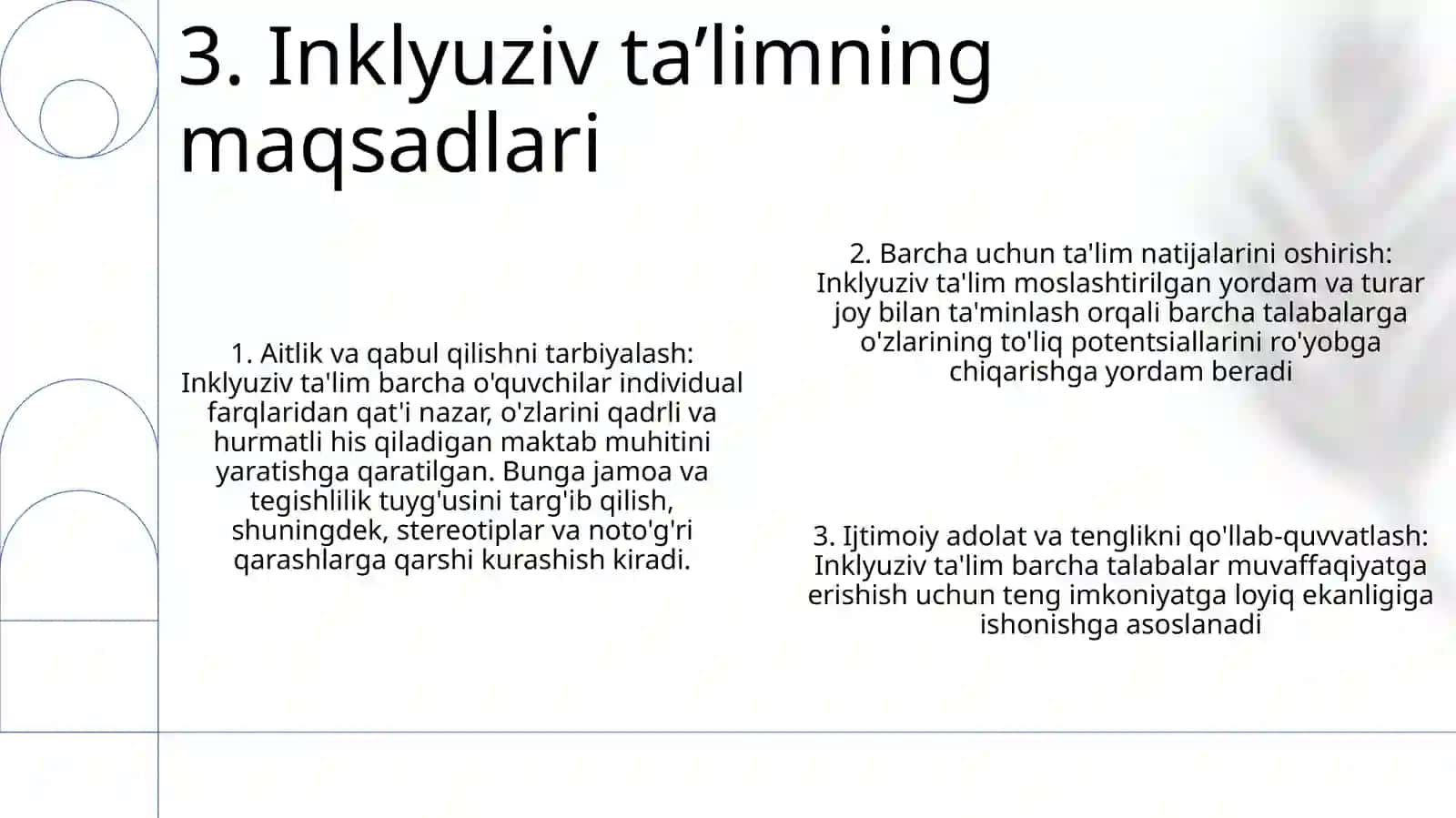 Inklyuziv Ta'Limning Predmeti Obyekti Tamoyillari Maqsad Va Vazifalari 4