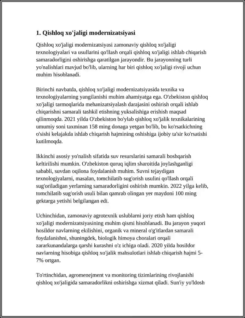 MUSTAQILLIK YILLARIDA QISHLOQ XOJALIGI VA SANOAT SOHASIDAGI O'ZGARISHLAR 4