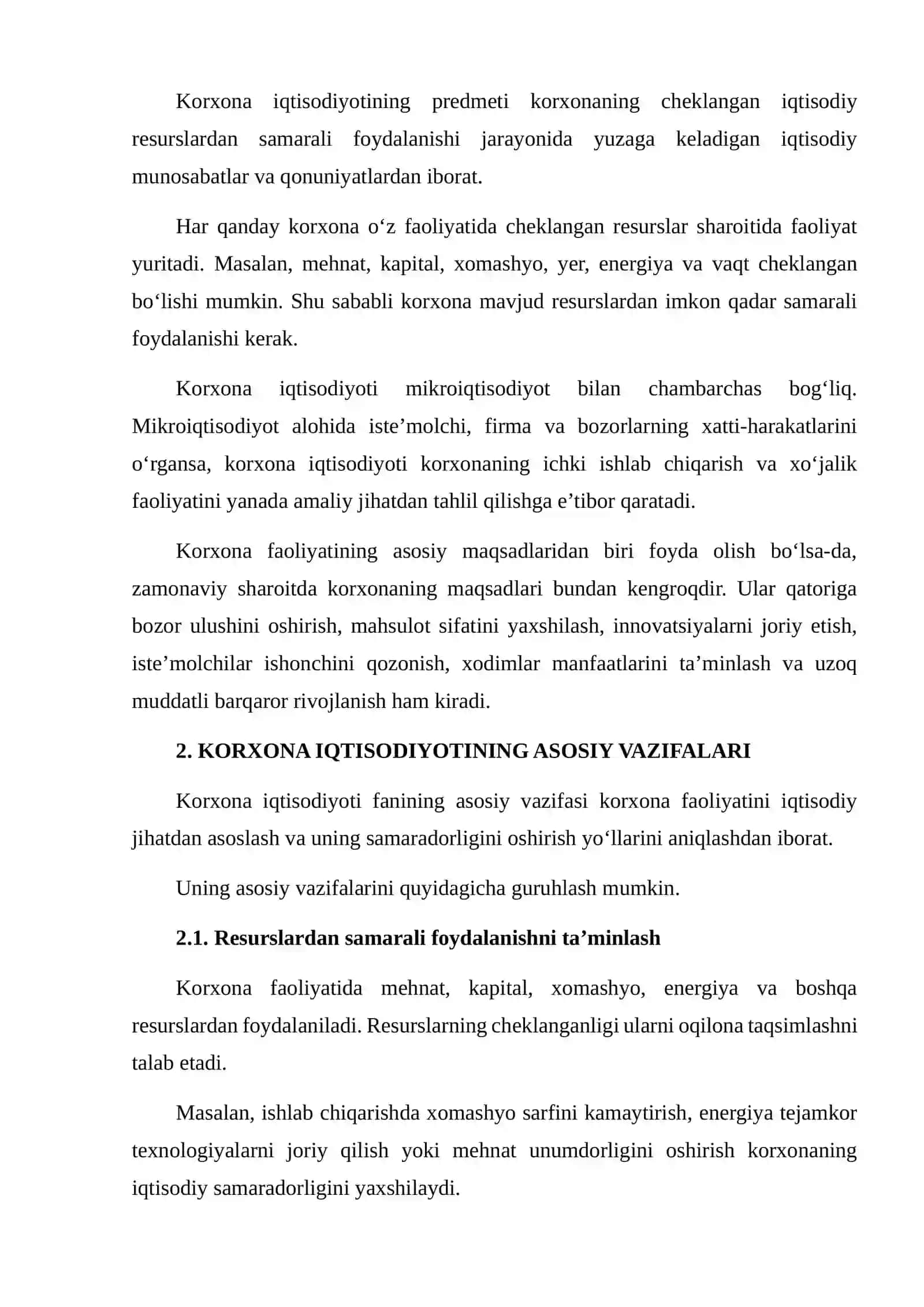 Bozor iqtisodiyoti sharoitida korxonalar faoliyatining iqtisodiy muammolari 4