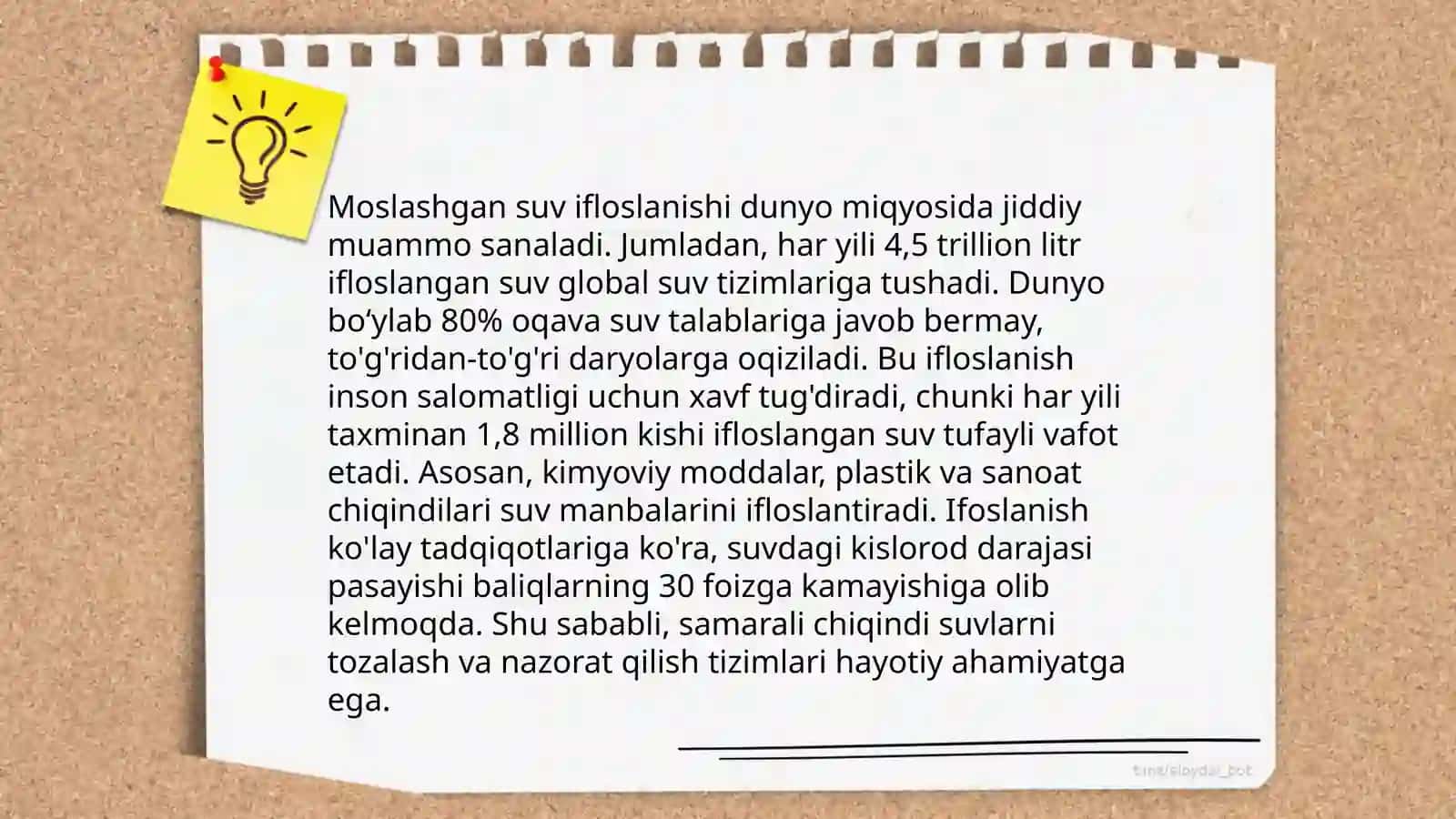 Kimyoviy ifloslanish turlari darajalari va tasniflarga 4