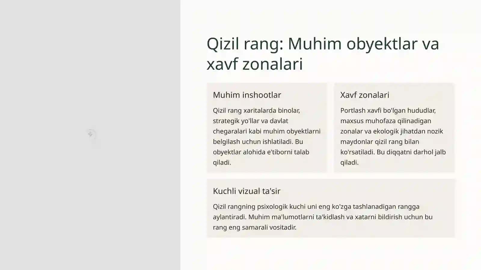 Muhandislik geodeziyasi va topografik chizmachilikda ranglar: Sariq, Ko'k va Qizil 4