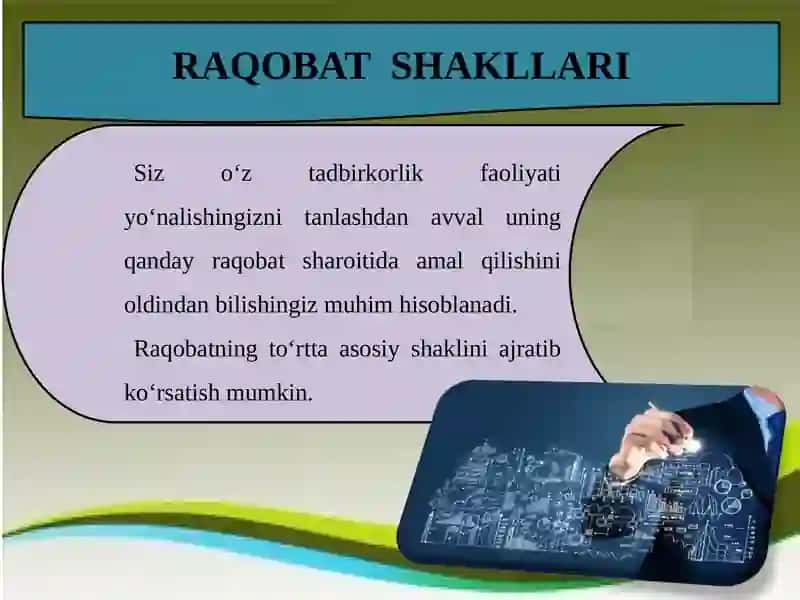 Raqobat va raqobat kurashining turlari va korxonaning raqobat strategiyasi 4
