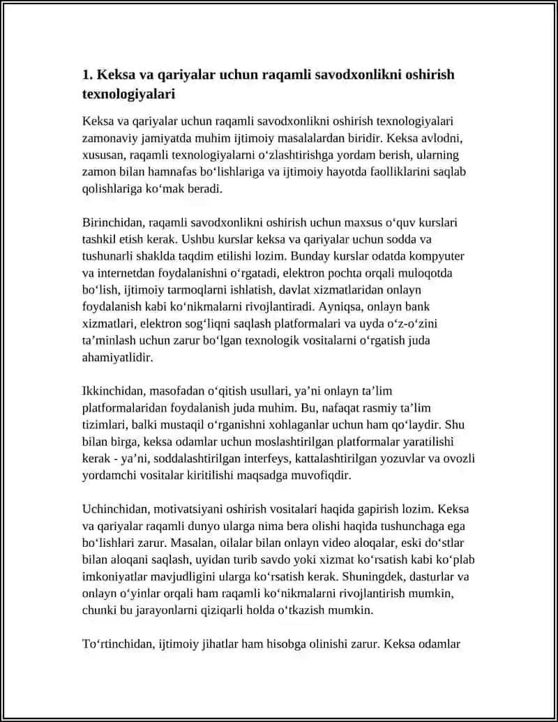 KEKSALAR VA QARIYLAR BILAN IJTIMOIY ISHNING ZAMONAVIY TEXNOLOGIYSI 4