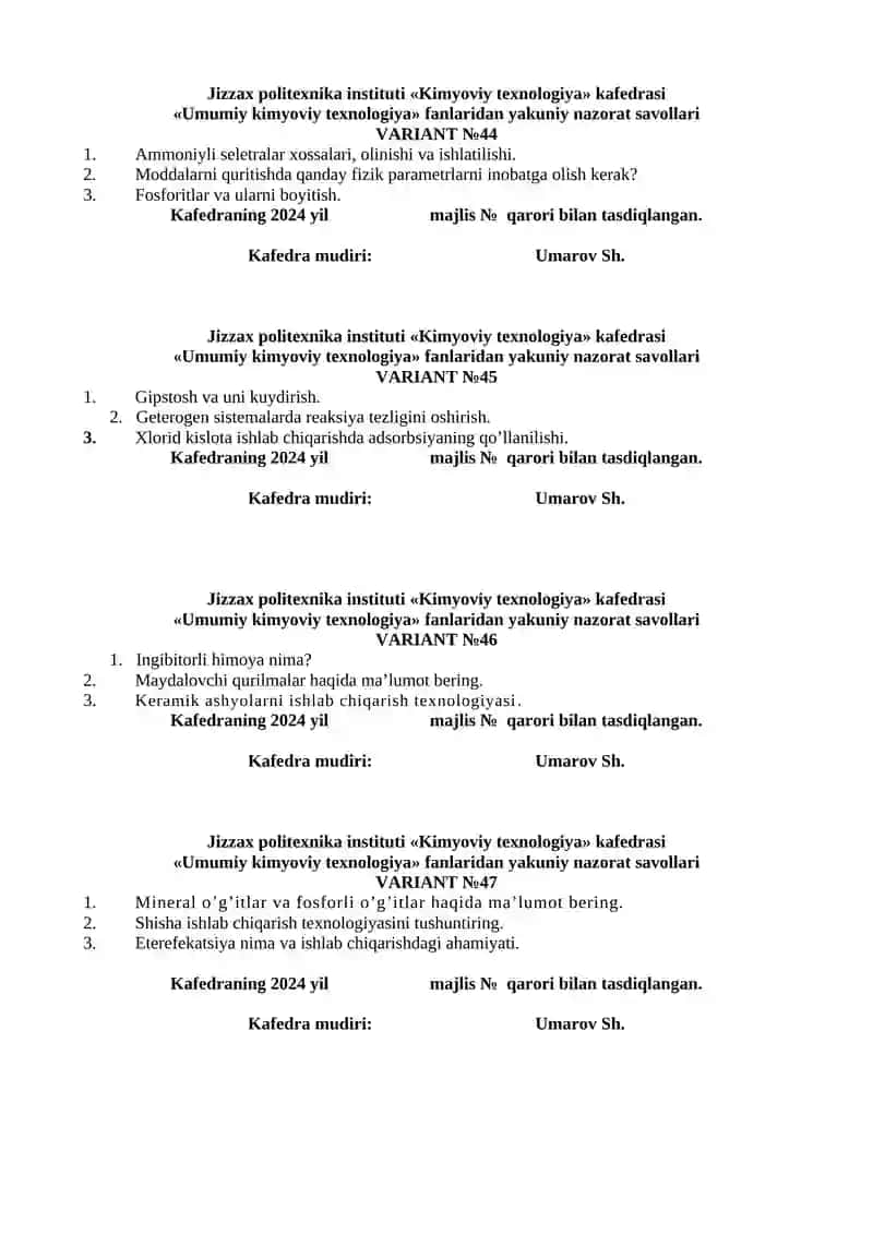 Umumiy kimyoviy texnologiya 4