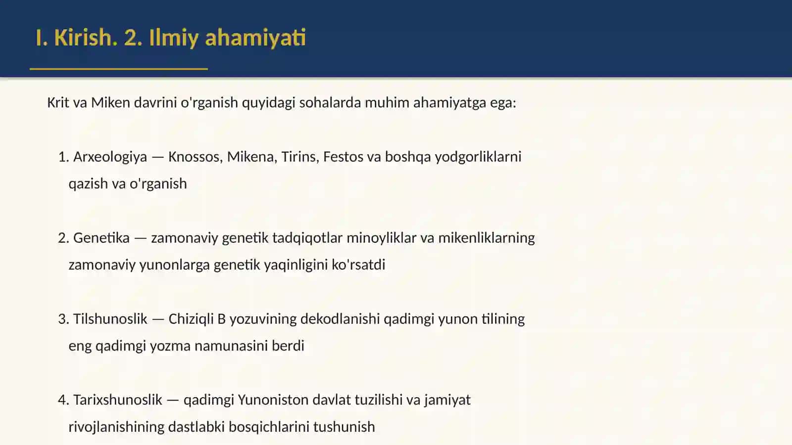 Krit va Miken davrida Qadimgi Yunoniston sivilizatsiyasining o'ziga xos xususiyatlari 4