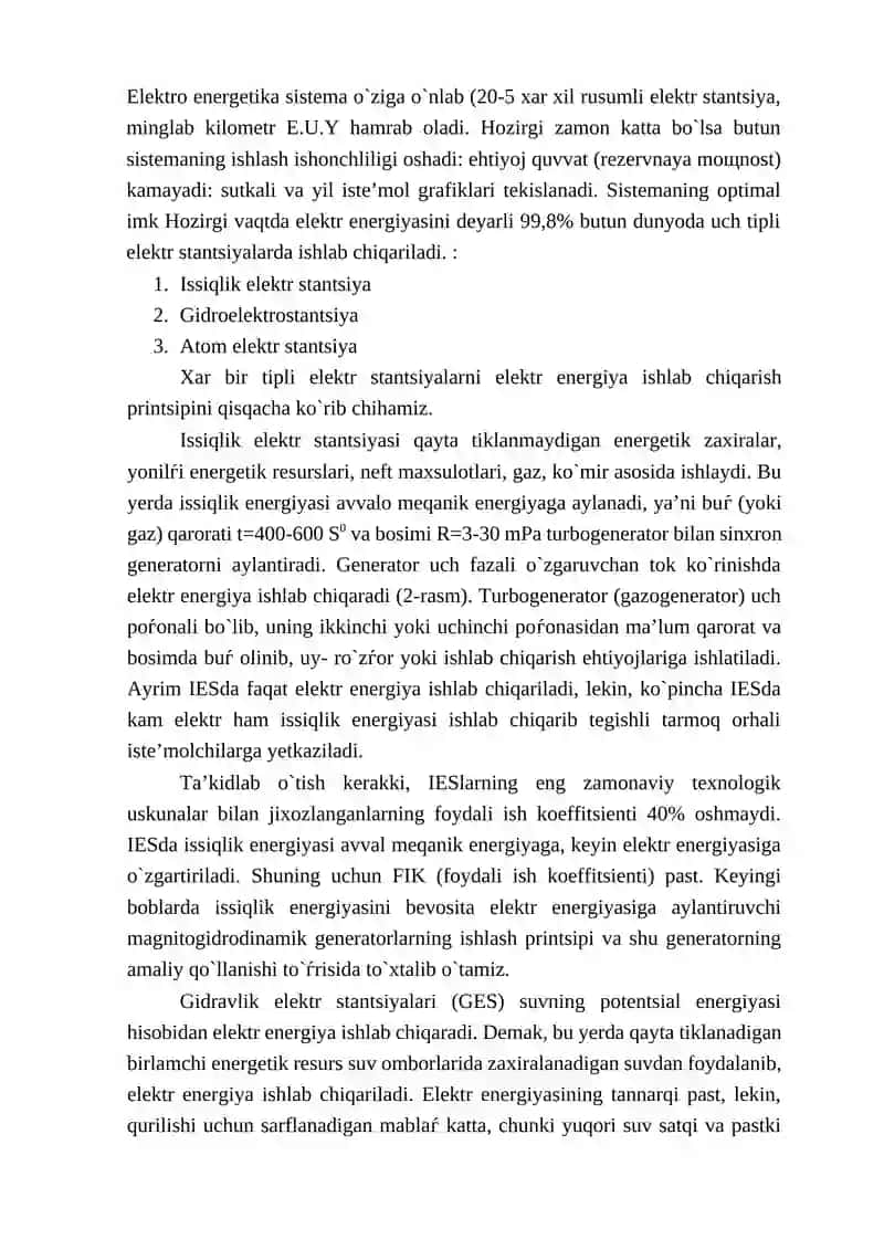 Elektr energetikasining rivojlanishi 4