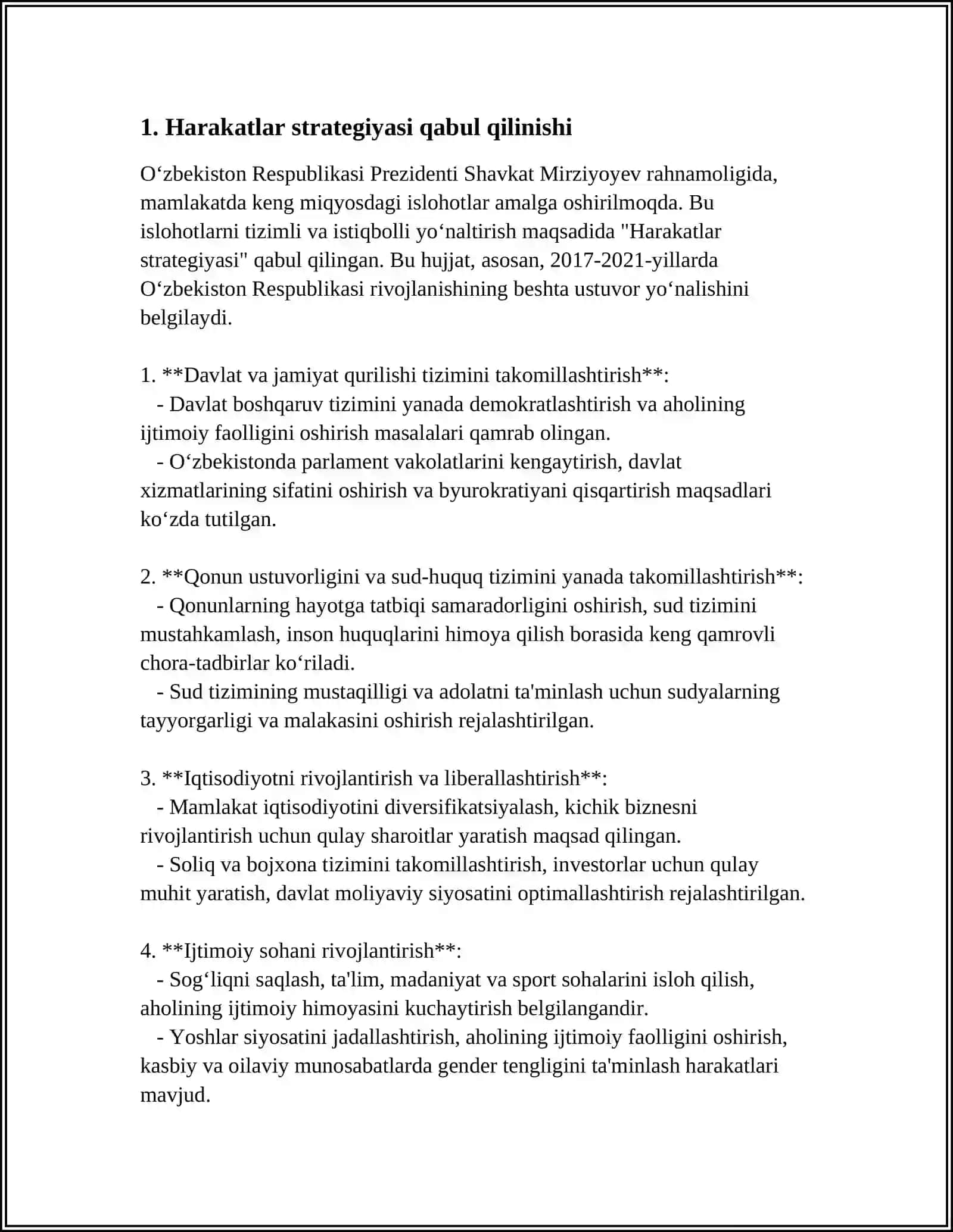 HARAKATLAR STRATEGIYASI QABUL QILINISHI 4