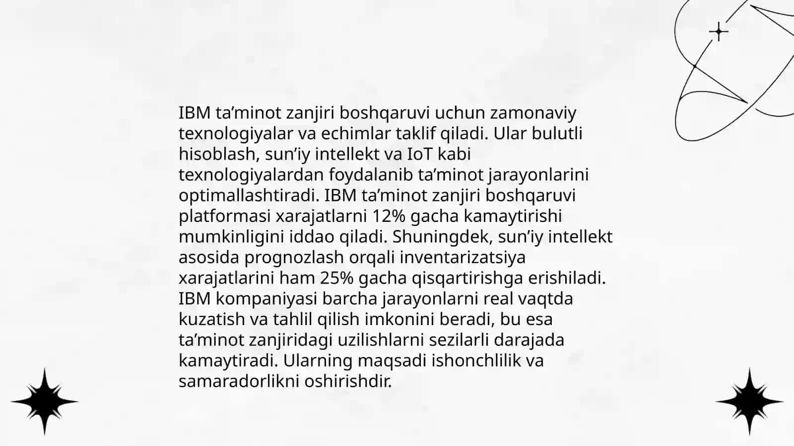 IBM kompaniyasining logistika strategiyasi 4