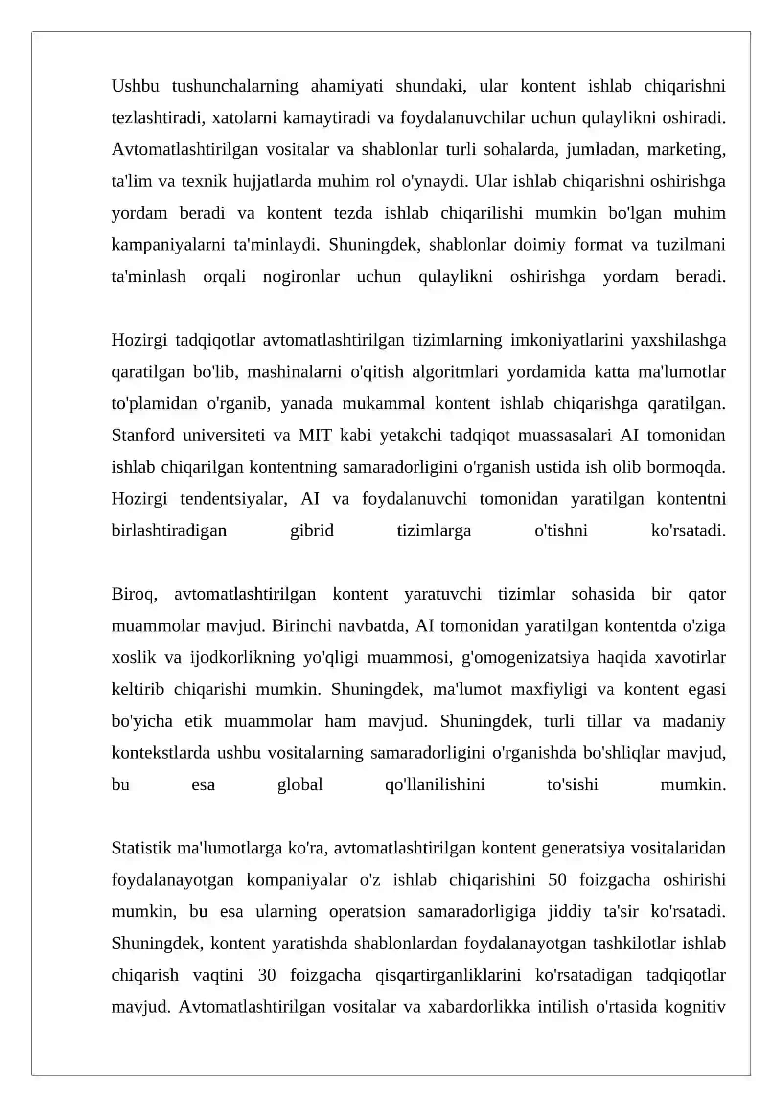 Avtomatlashtirilgan Vositalar va Shablonlar 4