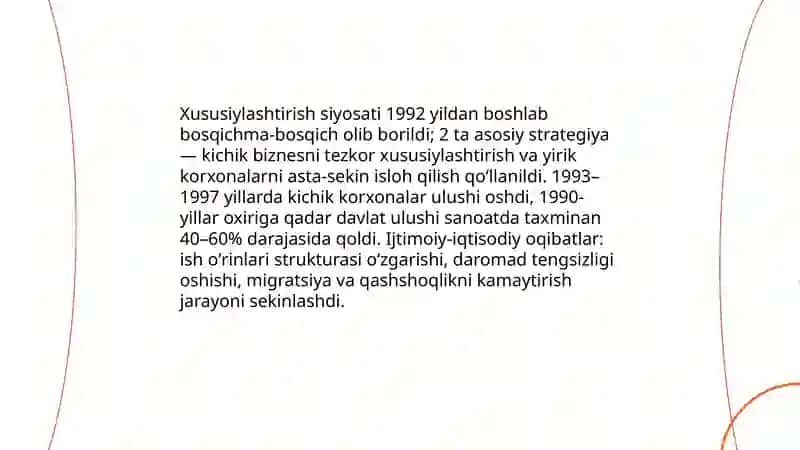 Mustaqil tarqiyotning dastlabki bosqichidagi muammolar 4