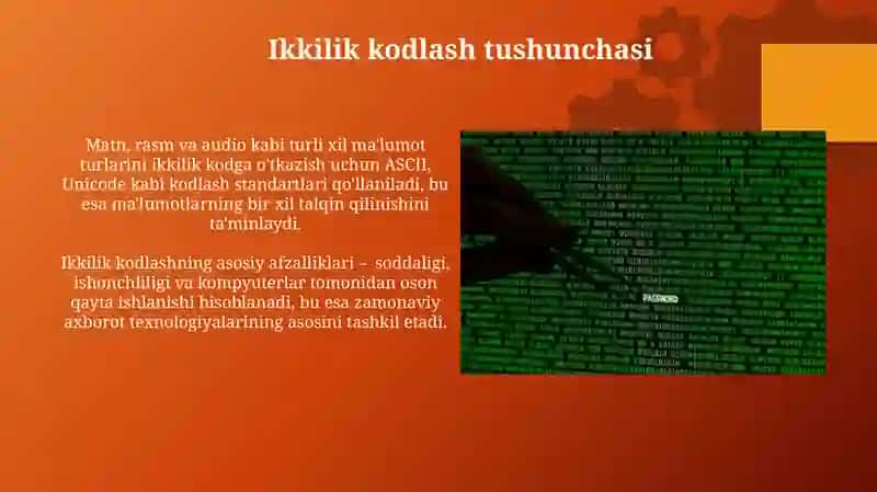 Ma'lumotlarni ikkilik sanoq sistemasida kodlash va dekodlash 4