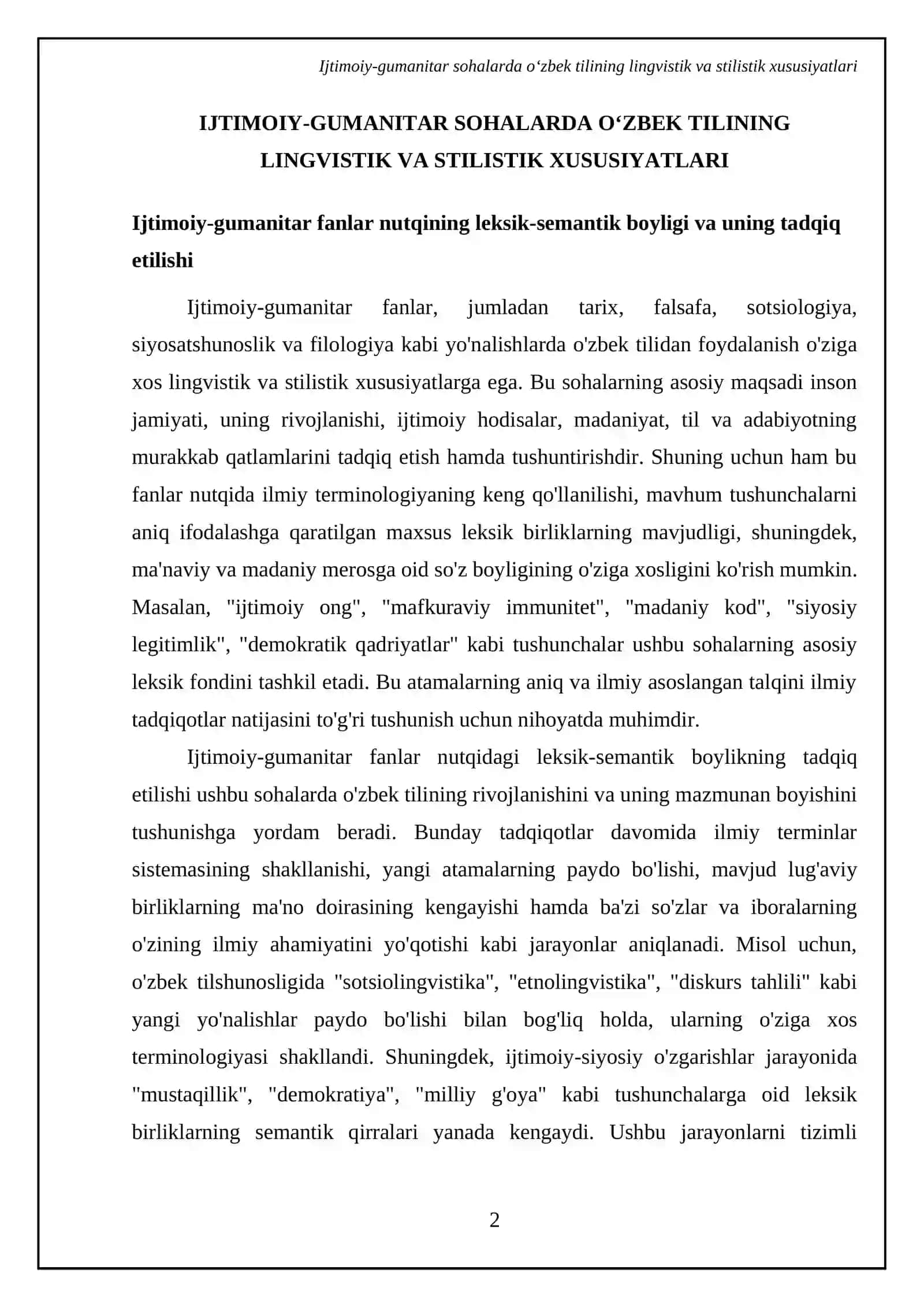 Ijtimoiy-gumanitar sohalarda o‘zbek tilining lingvistik va stilistik xususiyatlari 4