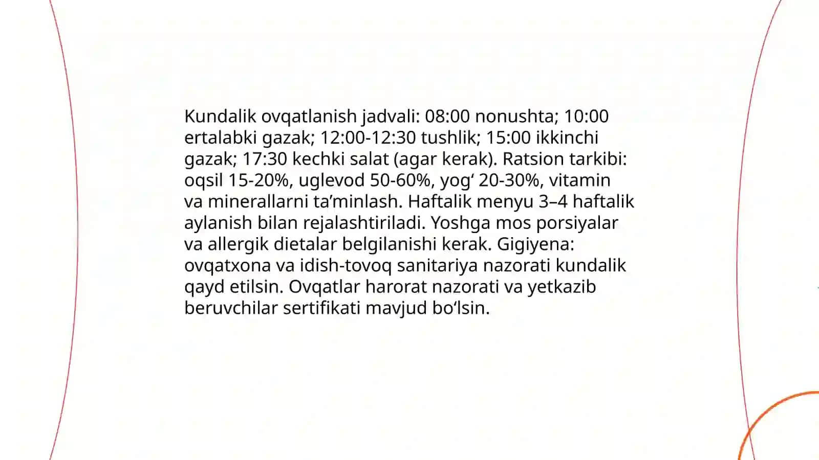 Maktabgacha ta‘lim tashkilotida kun tartibi 4