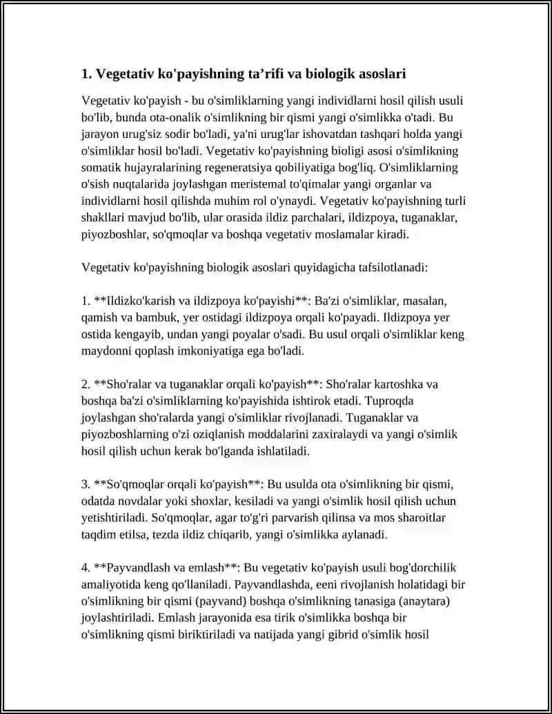 VEGETATIV KOʻPAYISHNING MMOXIYATI VA UNING QISHLOQ XOʻJALIGDAGI AHAMIYATI 4