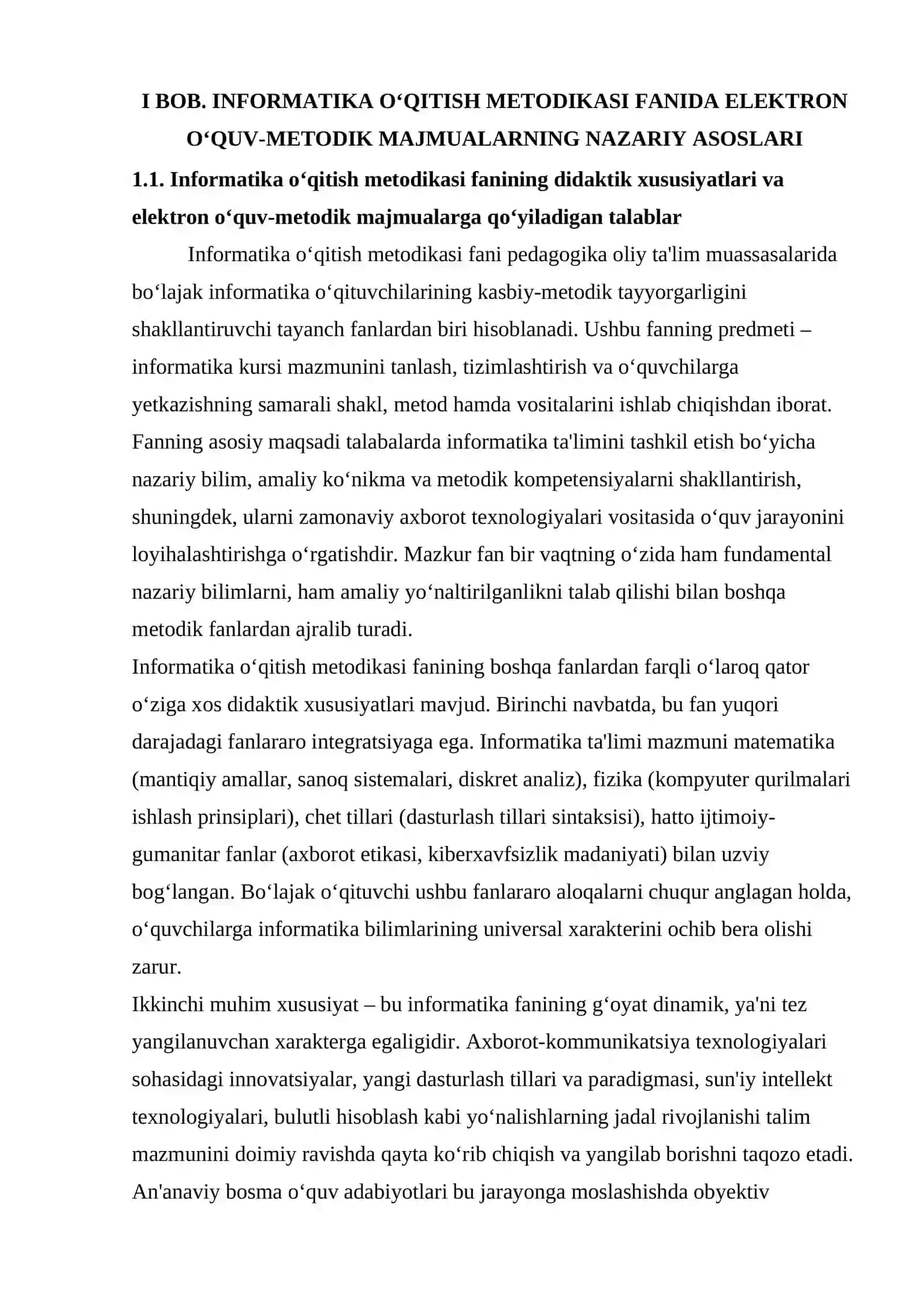 Elektron oʻquv-metodik majmualarni yaratish va ularni ta'lim jarayonida qoʻllash metodikasi. 4