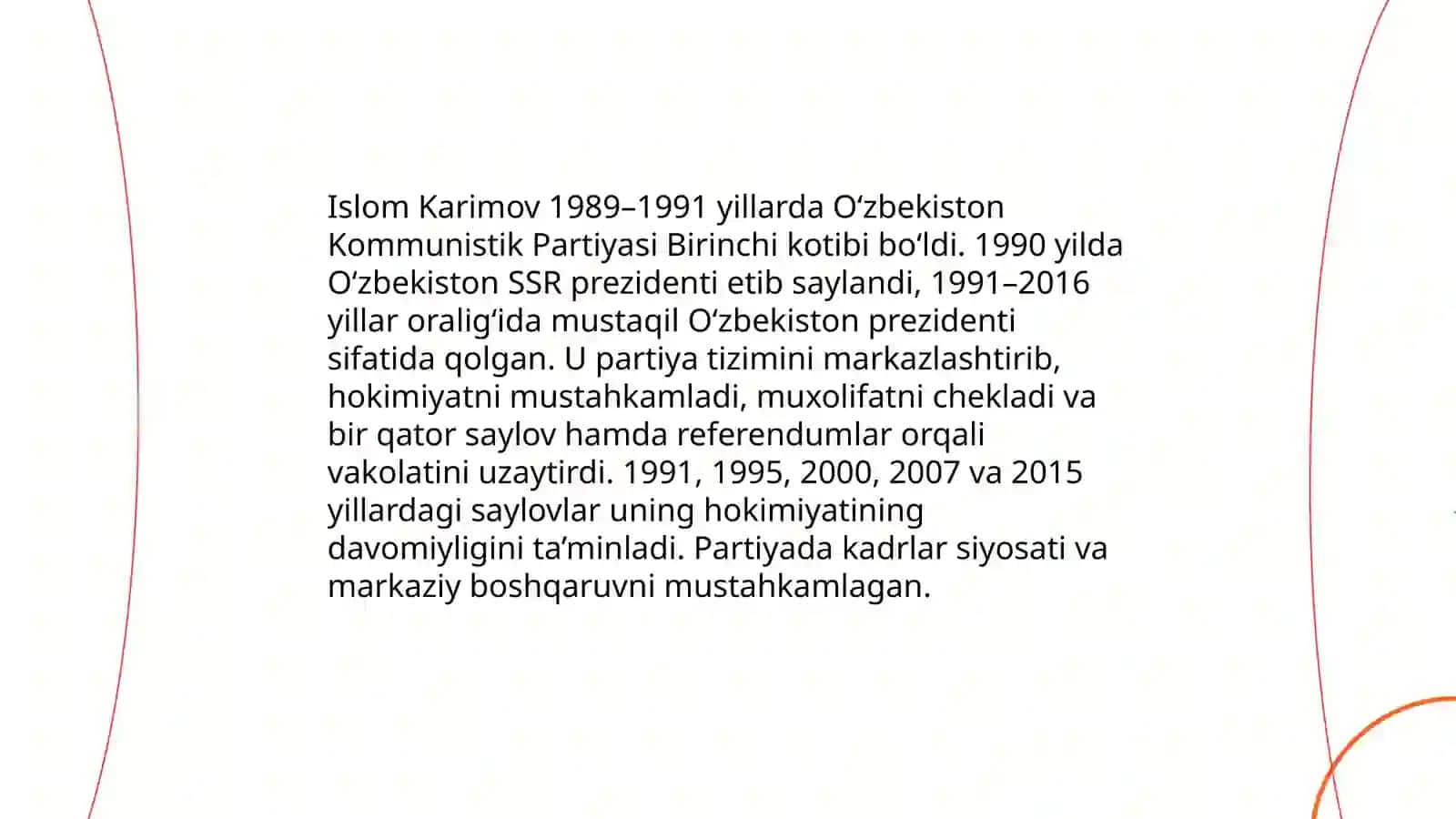 O'zbekistonning birinchi prezidenti Gulmurodova Nodira 4