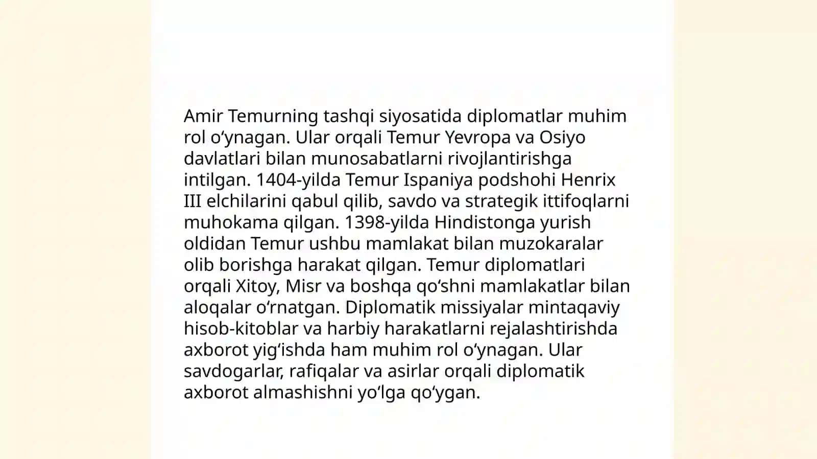 Amir Temur va Misr o'rtasidagi diplomatik munosabatlar 4