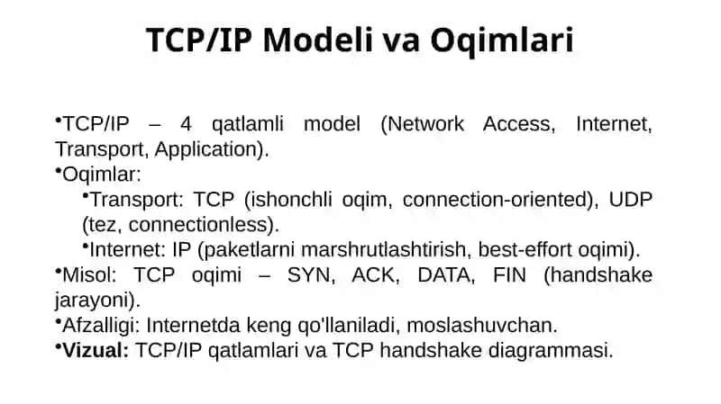OSI Model va Oqimlari 4
