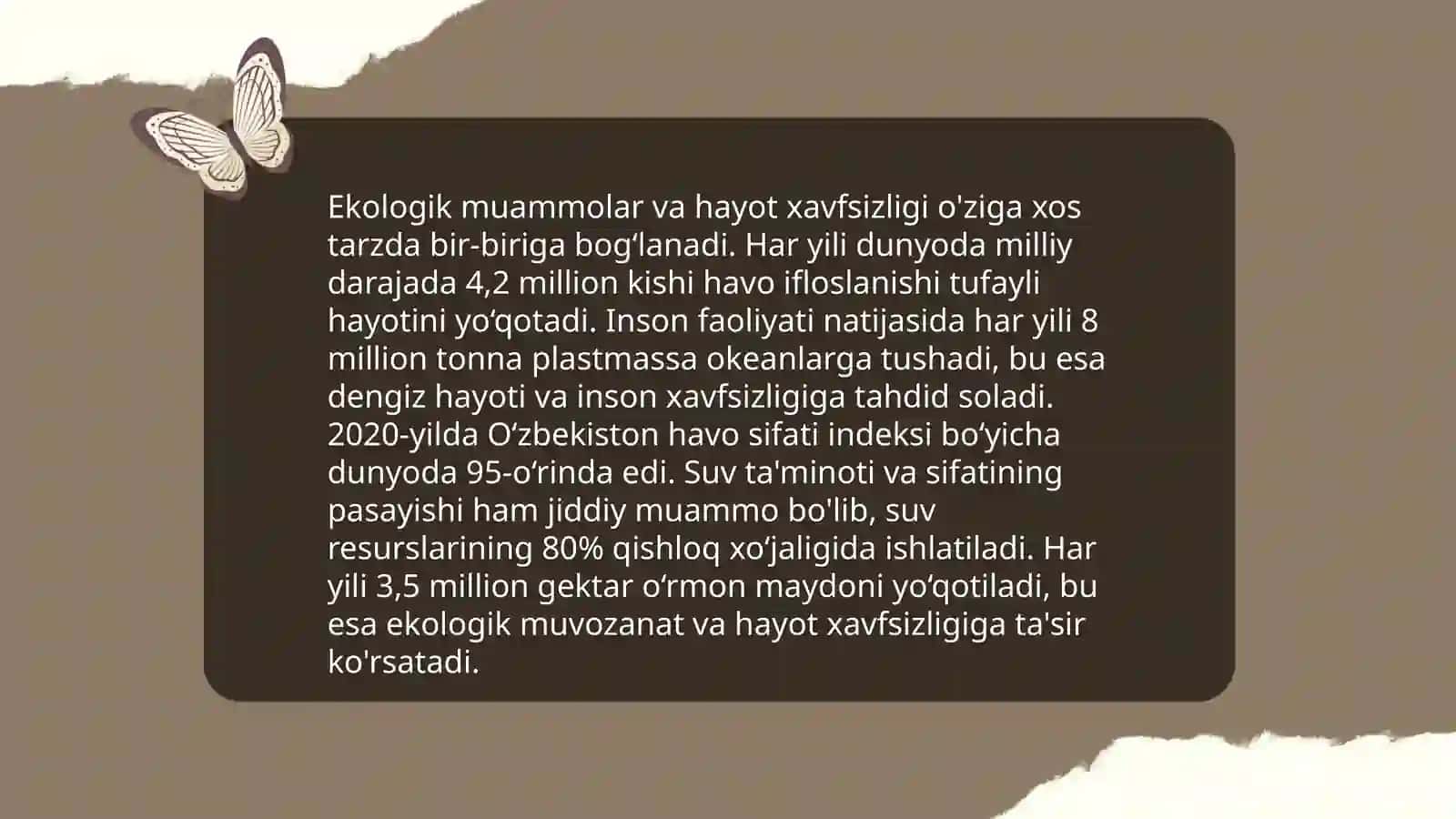 Hayot faoliyati xavfsizligining tabiat bilan bog‘liqligi 4
