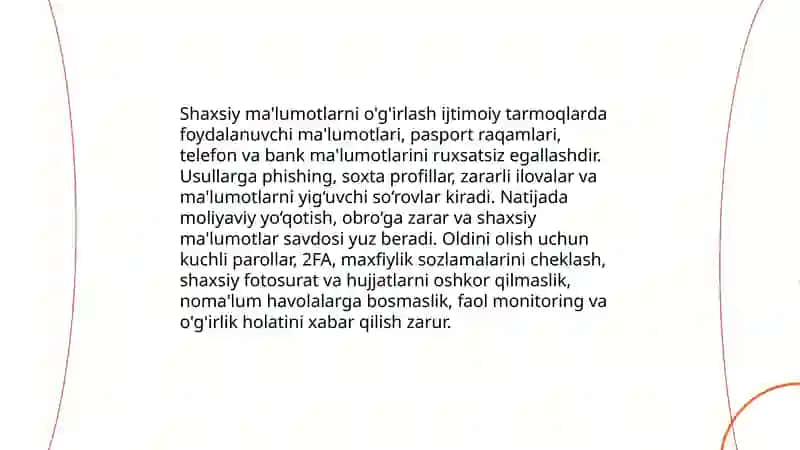 Ijtimoiy mediada tahdidlar,xurujlar va xavf-xatarlar 4