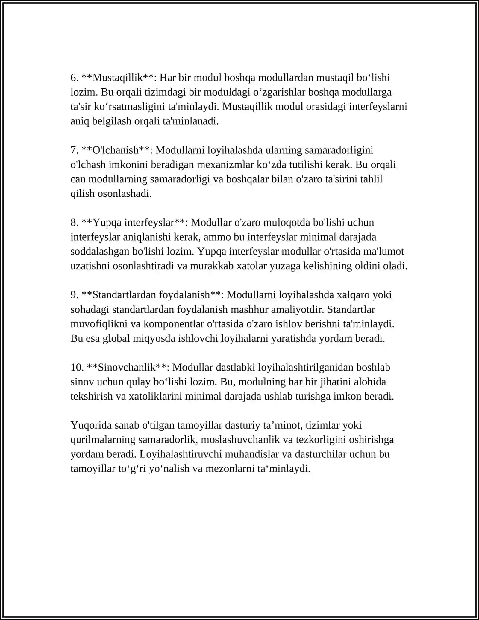 NOSTANDART MODULLARNI YARTISH VA ULARNI DASTURDA QOʻLLASH 4