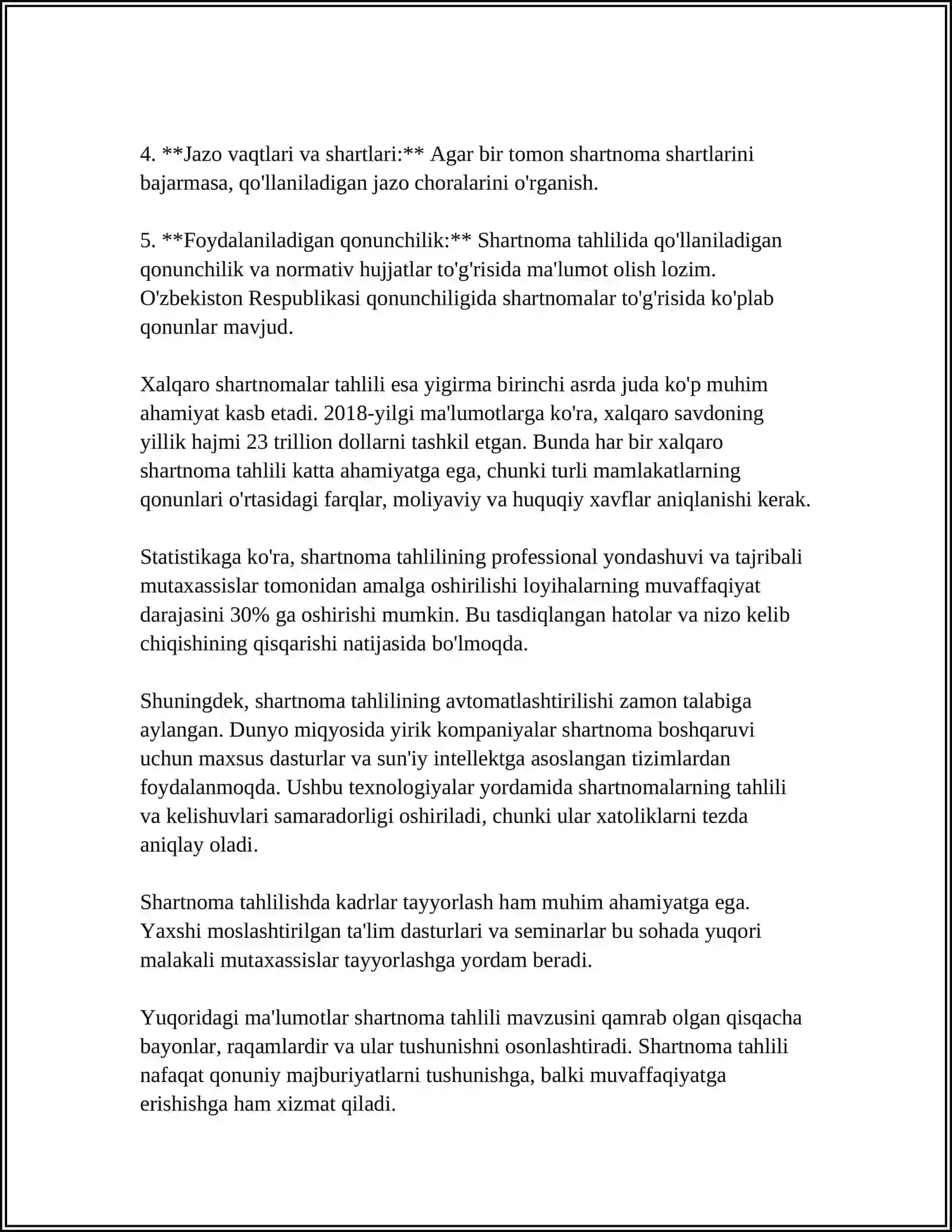 15SON MHXS XARIDORLAR BILAN SHARTNOMALAR BOʻYICHA TUSHUM 41 ILOVASI 4